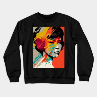 Modern woman in pop-art style Crewneck Sweatshirt